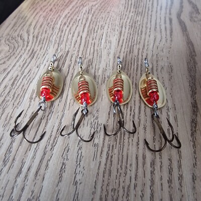 Ilba/Mepp wie Spinner - Größe 2 Forellen Lachs Angelköder Ausrüstung 4er Set