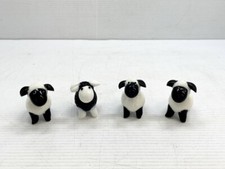 Black White Glass Sheep Farm Animals