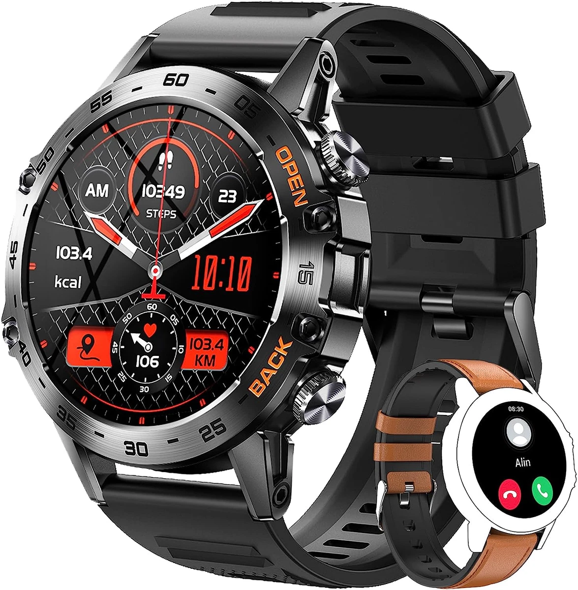 Smartwatch, Smartwatch Uomo Con Bluetooth Chiamate, 120+ Modalità Sport  Orologio