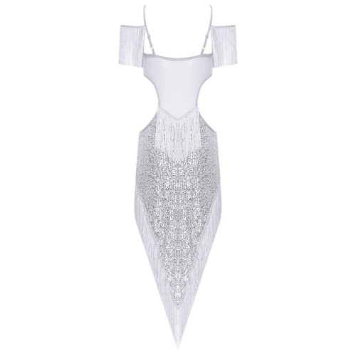 Damen-Tanzkleidung verstellbare Träger Kleid funkelnder Rock Tanz Clubwear Ballsaal - Bild 67 von 72