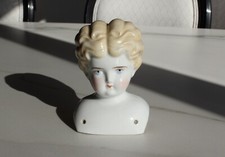 Antique 1880s Porcelain Girl Doll Head and Shoulders