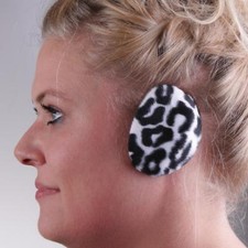 Earbags FASHION Design Ohrenschützer Schneeleopard Mütze Stirnband Fleece Weich
