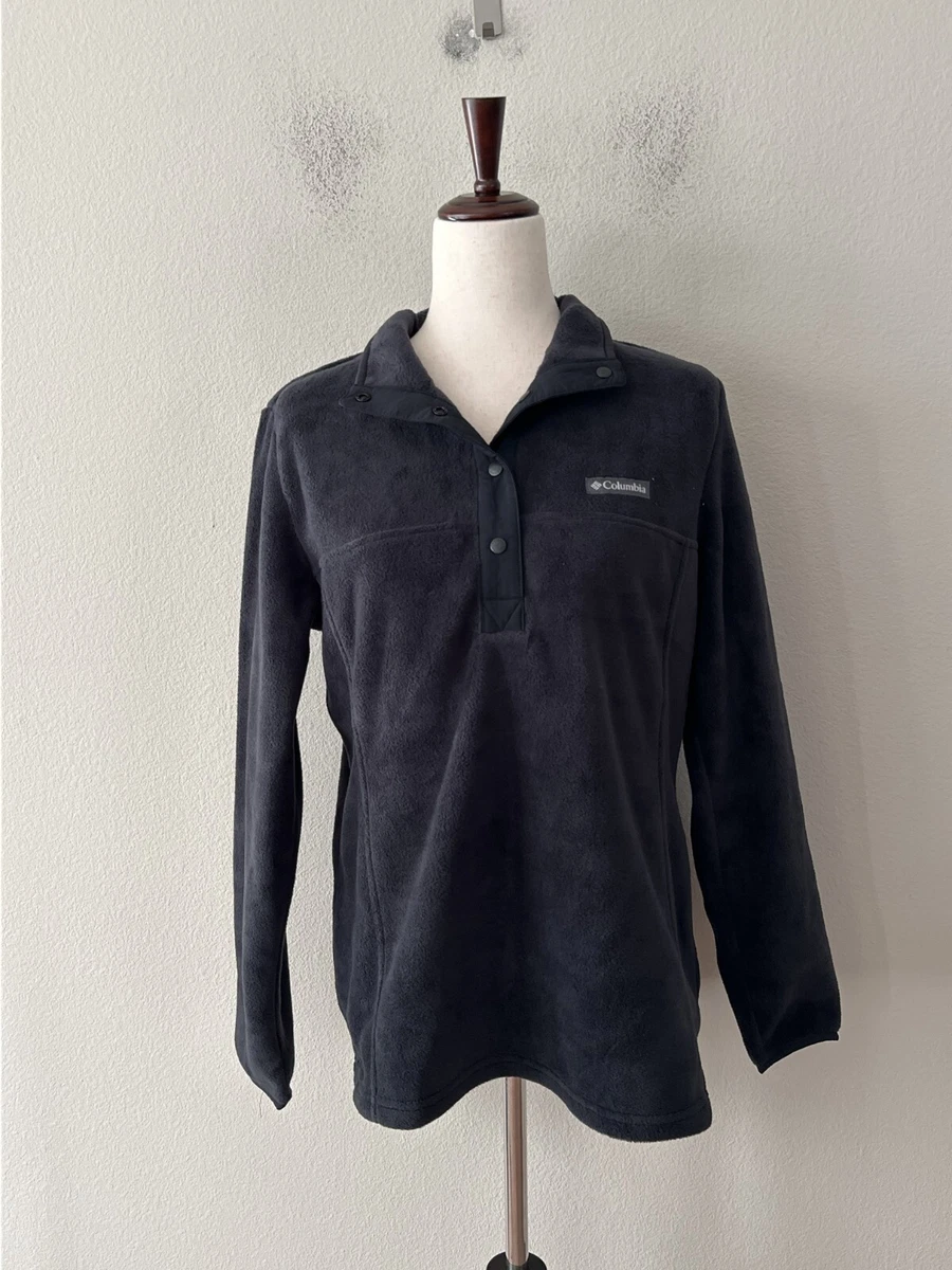 Columbia benton springs half button snap fleece in black hotsell