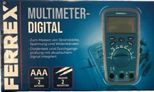 Ferrex Multimeter-Digital, Voltmeter Resistance Current Amp Measure New & Original Packaging