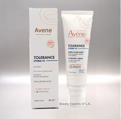 Avene Tolerance Hydra-10 Moisturizing Cream 40ml  Dry to Very Dry Skin EXP 12/28