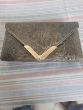Vintage Genuine Leather Hand-tooled Embossed Mexican Handbag