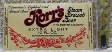 ORIGINAL VTG. KORR'S STEAM BREWED EXTRA LIGHT BEER 12 OZ. LABEL MICHIGAN