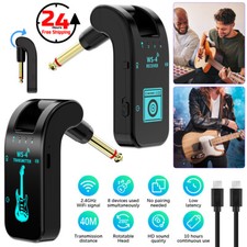 131Ft 2.4GHz Wireless Guitar System Transmitter Receiver 8 Channels Rechargeable