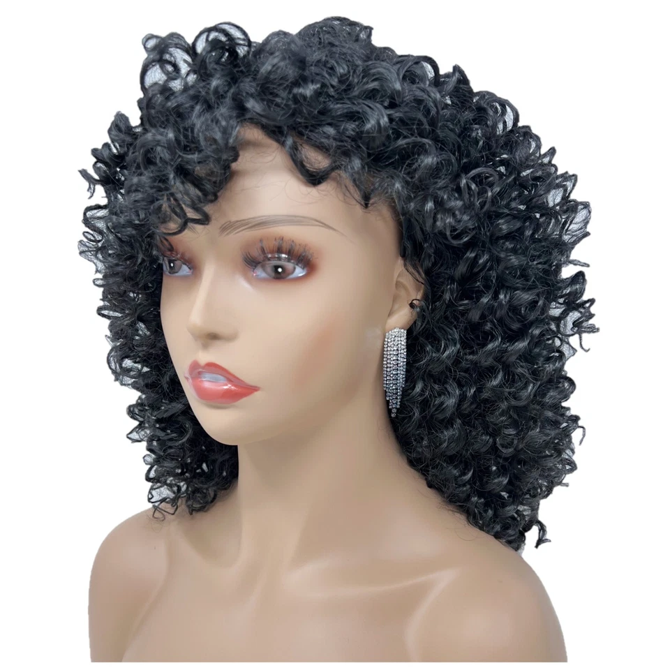 Pendientes Largos De Cristal De Strass En Plata Negra Sfumati 5Cm Para Mujer - Imagen 2 de 3