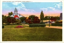 Vintage PPC - Ocean Pathway & Auditorium, Ocean Grove, NJ - F15329