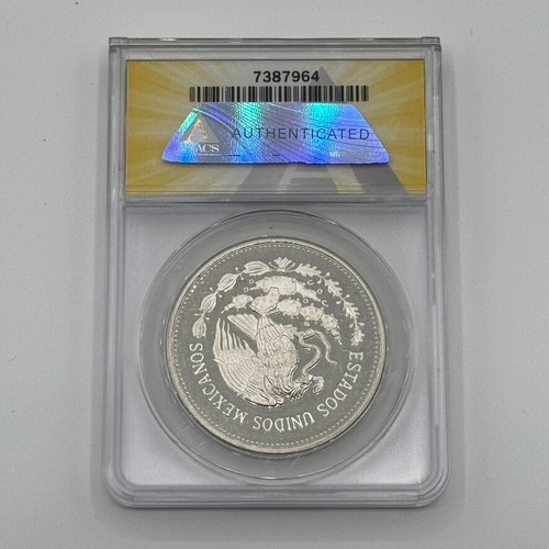 1985 MEXICO SILVER 100 PESOS 1986 WORLD CUP FOOTBALL NGC PF 68 ULTRA CAMEO - Picture 2 of 2