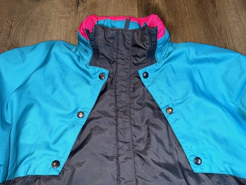 Vtg Nevica Ski Suit One Piece Snowsuit Snow Bib Apres Full Zip 1980s Womens 10 - Picture 9 of 24