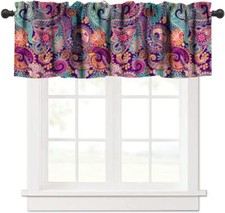 Indian Boho Curtains, Mandala Design Colorful Boho 54x18in  1 Pcs  Style-1