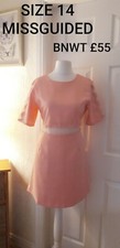 SIZE 14 MISSGUIDED DRESS NEW WITH TAGS £55 PINK sale reduced buy now
