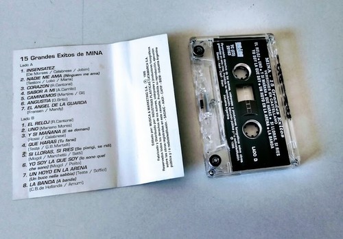 Mina Anna Mazzini Versiones En Castellano - Cassette Tape Argentina Pressing NM - Picture 3 of 3