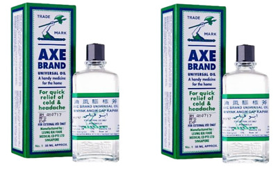 2 X Axe Brand Universal Medicated Oil 56ml Cold Headache FREE SHIPPING