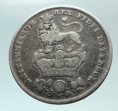 イギリス　1826年　Shilling　＠２３ イギリス 1826年 Shilling ＠23 イギリス 1826年 Shilling