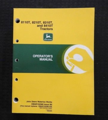 #ad GENUINE JOHN DEERE 8110T 8210T 8310T 8410T TRACTOR OPERATORS MANUAL VERY CLEAN $22.22