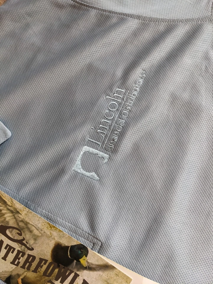 DRAKE Polo Shirt~Waterfowler 365~Mens L~Blue~Stretch~Duck Hunting~Short Sleeve - Image 4 of 4