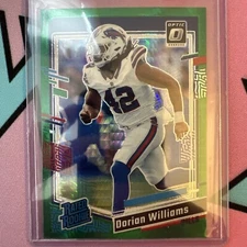 Dorian Williams Green Hyper Prizm Holo Rated Rookie RC 2023 Optic Card Panini