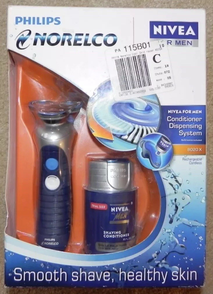 NEW Open Box PHILIPS NORELCO NIVEA 8020X Hs8420 Hs85Cordless Shaver Cool Skin