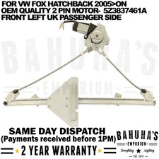 VW Fox 2005-2011 Front Left Passenger Side Window Regulator With Motor
