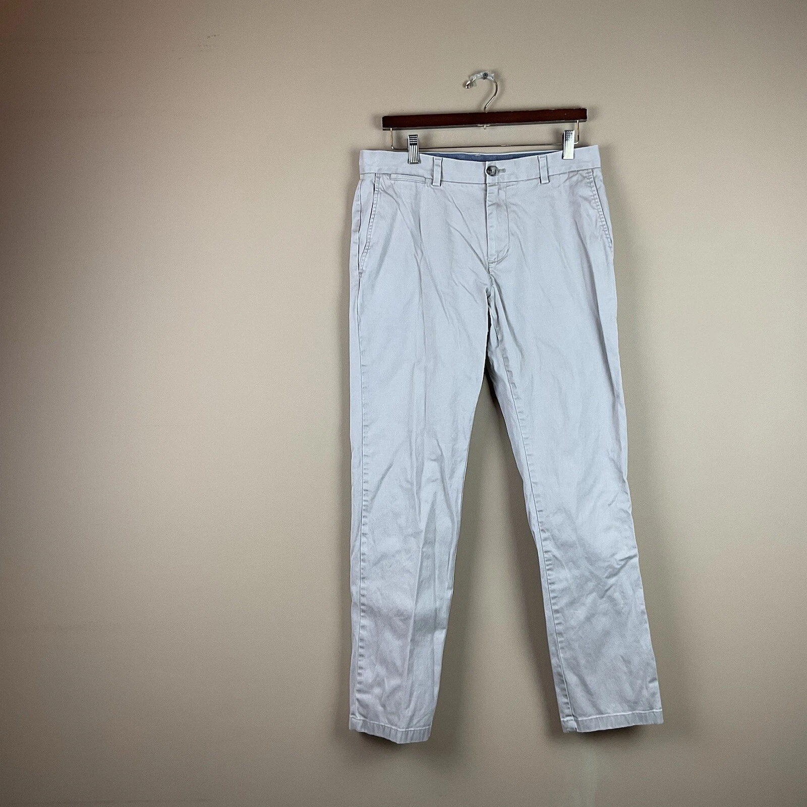 Vineyard Vines Breaker Pants Mens 32 X 31 Beige Chino Cotton Spandex Stretch