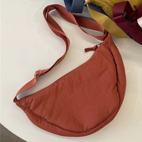 Fashion Casual Half Moon Shape Women Crossbody Bag Chest Bag Dumpling Bag Nylon - Picture 11 of 16