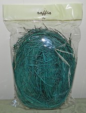NEW 8 OUNCE PACKAGE OF GREEN RAFFIA FOR CRAFT PROJECTS 
