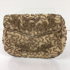 Vintage Walborg Handbag Beaded W Germany Champagne Metallic