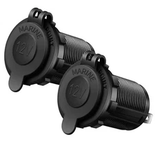 [2pack] 12V Cigarette Lighter Socket Power Outlet Receptacle Plug or Car Marine