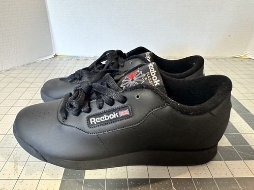Reebok Womens Classic Princess 7344 Black Casual Shoes Sneakers Size 9.5 - Picture 2 of 10