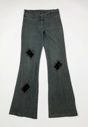 Fondotinta jeans donna usato zampa bootcut W28 tg 42 flared denim stretch  T7522 | eBay