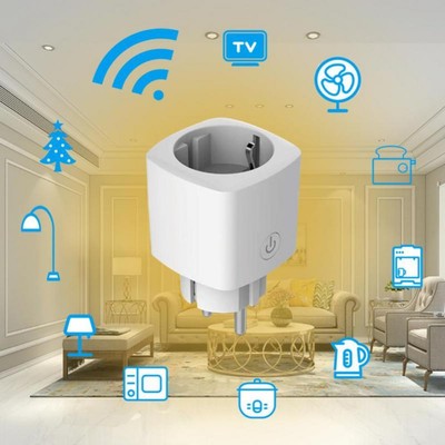 Tuya Bluetooth-compatible +WIFI Dual Mode Smart Socket EU Plug Timing Function V