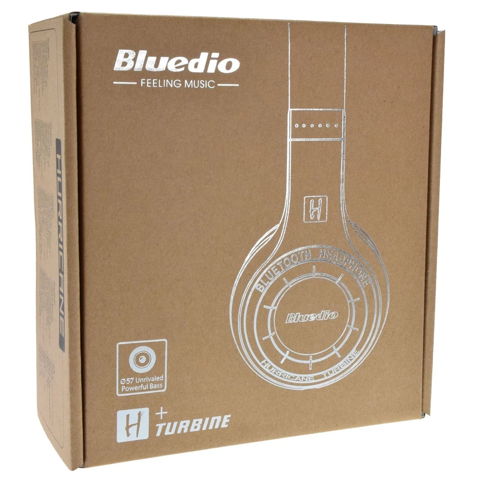 Auriculares estéreo Bluetooth Bluedio Turbine Hurricane H+ (Plus) radio FM incorporados Foto 3 de 4
