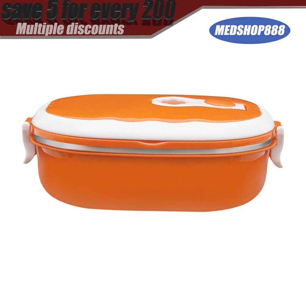 Lunch Box 0.9L/30.4oz Warmer Bento Box Portable Food Container Stainless Steel