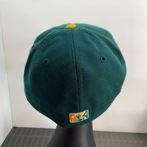 Vtg 90s Modesto A's California New Era 59/50 Baseball Wool Cap Hat USA 7 1/4 - Picture 3 of 8