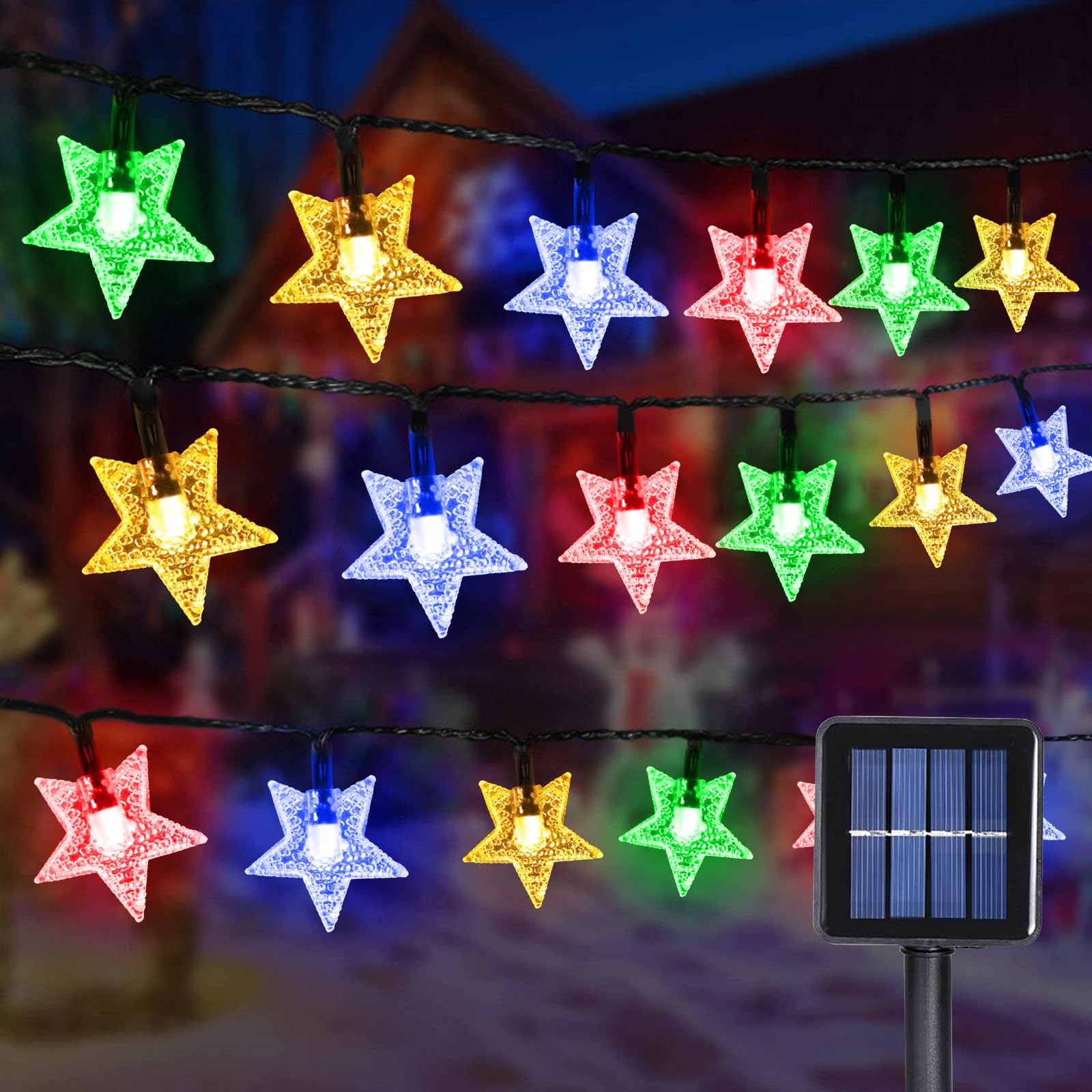 Lumières star étoilées 100 LEDs étanches avec 8 modes pour décoration extérieure