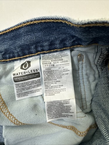Pantalones de mezclilla para hombre Levi 550 calce relajado grandes y altos azules 46X34 #0836 - Imagen 10 de 18
