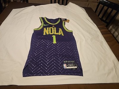 NWT AUTHENTIC Nike Zion Williamson #1 NOLA Pelicans NBA CityEdition Jersey 40 S
