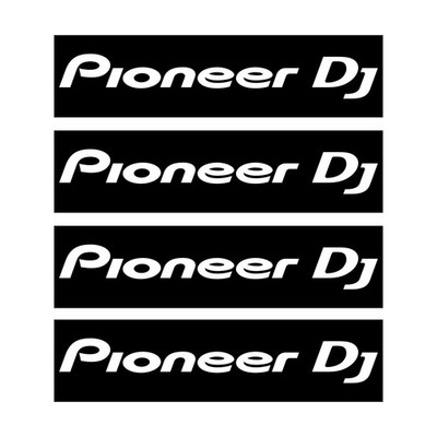 Pioneer DJ 8'' x  2'' Sticker 4 Pack DJM-S11 CDJ-3000 PLX-CRSS12 Alpha Theta New