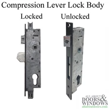 Interlock Lever Compression 24mm 2-4-Point Lock, 40/85, 1/2" Deadbolt Throw, 1"