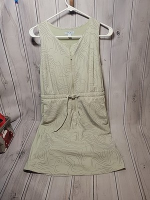 FLX Woven Tank Dress with Built In Shorts Activewear Mint Topography Small NWT