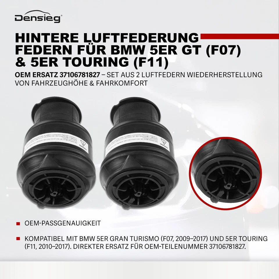 2x Fuelles de suspensión neumática traseros Densieg para Citroen C4 Grand Picasso 5102R8 5102GN - Imagen 3 de 4