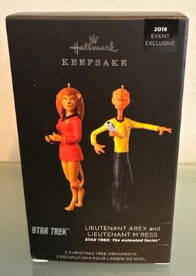 Hallmark Keepsake Event Exclusive 2018 Star Trek Ornament LT Arex & LT M'ress-cr
