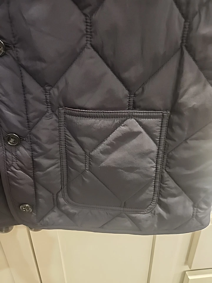 Jack Spade Quilted 3-in-1 Button Out Vest Sz L Navy/orange - Image 3 of 4