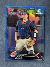 2016 Bowman Chrome Blue Refractor #BDC-9 Logan Ice Indians /150