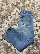 VTG 80s Lee Riders Jeans Union Stamp Distressed Made USA Size 33x31 31 x 29.5 