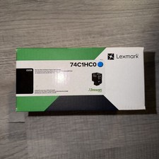 Lexmark Original Toner 74C1HC0 Cyan High Yield, Brand New In Box with seal