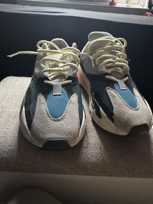 adidas Yeezy Boost 700 Wave Runner Athletic Sneakers Gray/Blue/Black Suede Mesh